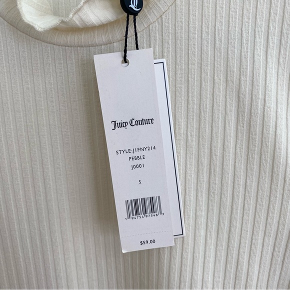 Juicy Couture Ribbed Longsleeve with tiny turtleneck Size Small - Picture 3 of 5